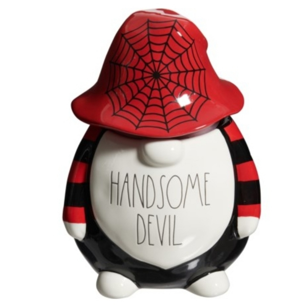 Rae Dunn Halloween Devil Gnome Canister